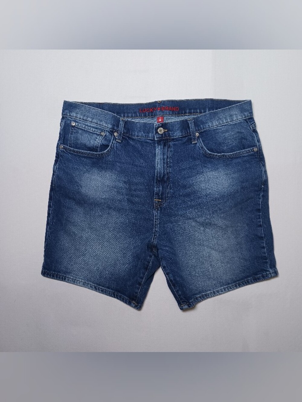 Lucky Brand Mens Denim Loose Jean Short 38 Dark Wash Stretch